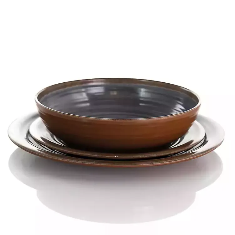 Kirklands Home Black Swirl Melamine 12-pc. Dinnerware Set