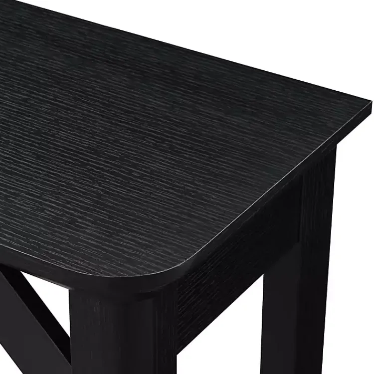 Kirklands Home Tapered Legs Rustic Console Table Black