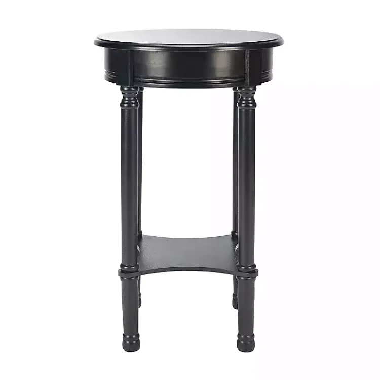 Kirklands Home Tegan Round Accent Table Black Best