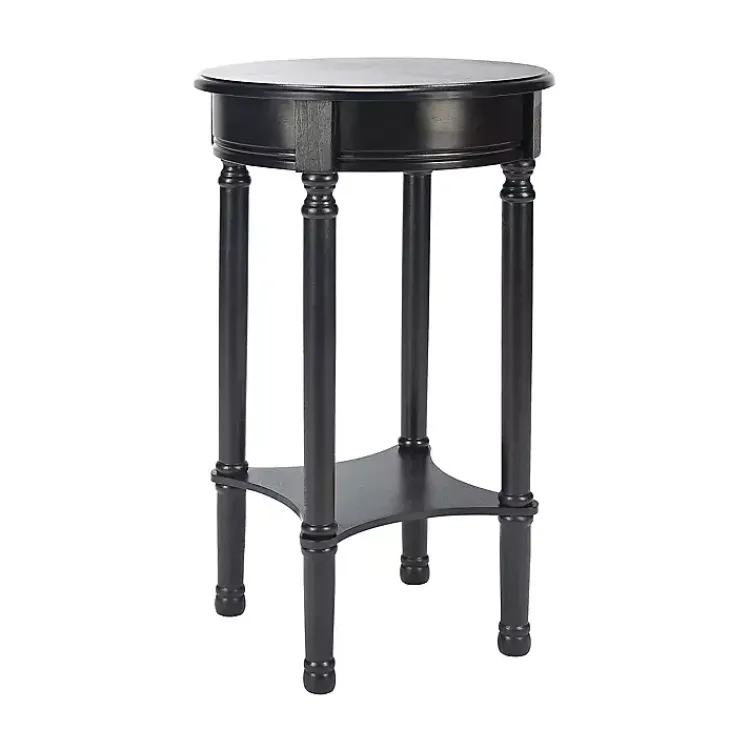 Kirklands Home Tegan Round Accent Table Black Best