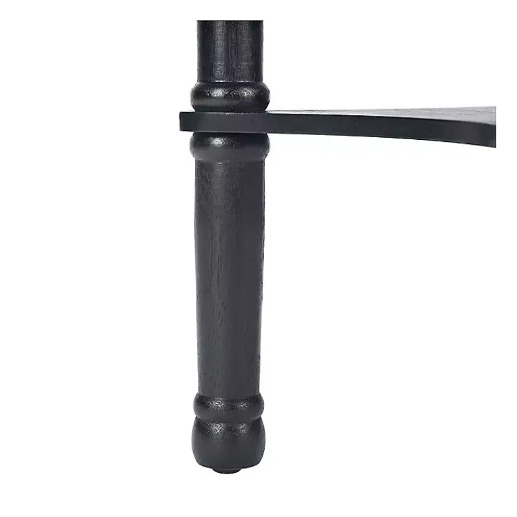 Kirklands Home Tegan Round Accent Table Black Best