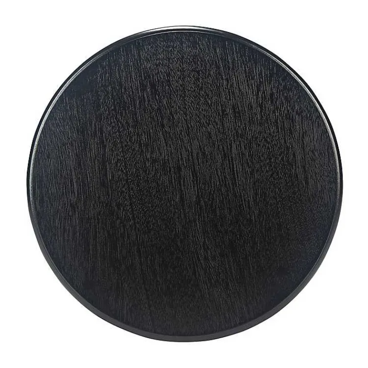 Kirklands Home Tegan Round Accent Table Black Best
