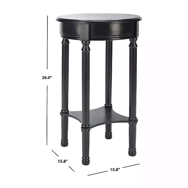 Kirklands Home Tegan Round Accent Table Black Best