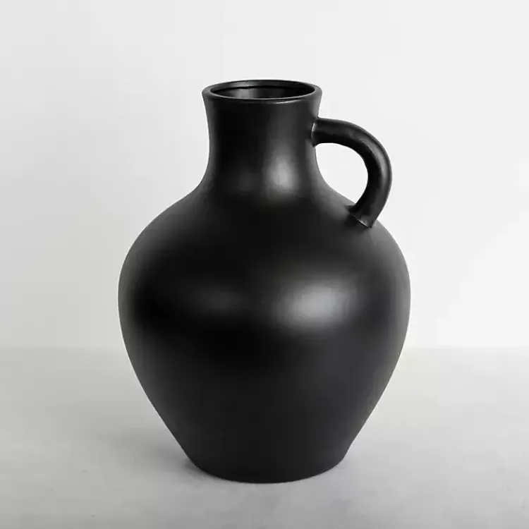 Vases>Kirklands Home Terracotta Pitcher Vase, 13 in. Black