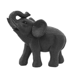 Statues & Figurines>Kirklands Home Textured Elephant Statue Black