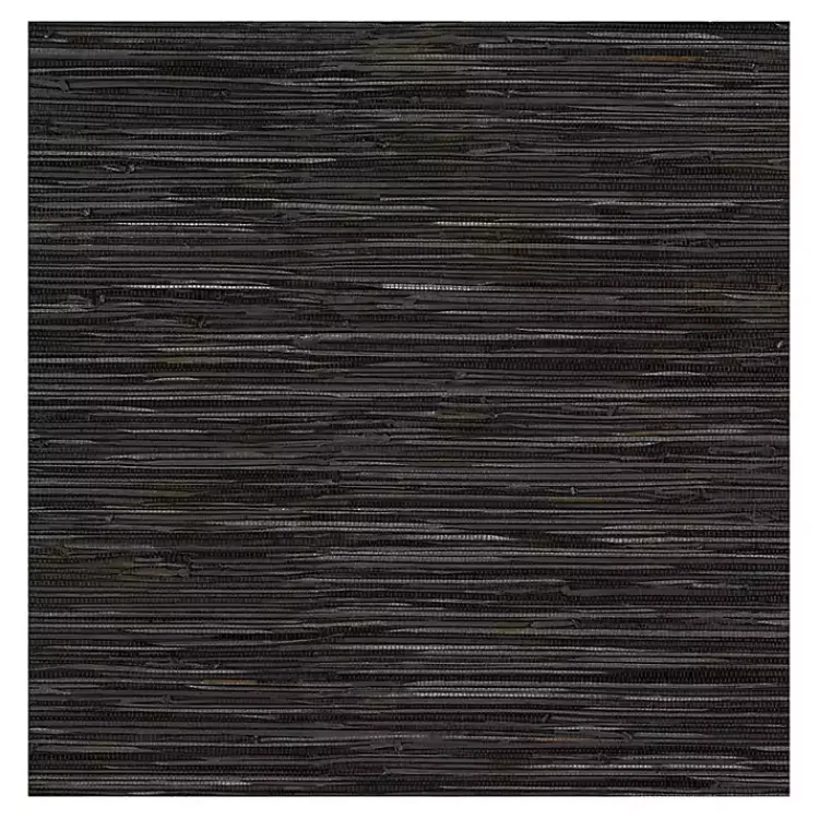 Kirklands Home Textured Grassweave Peel & Stick Wallpaper Black Hot