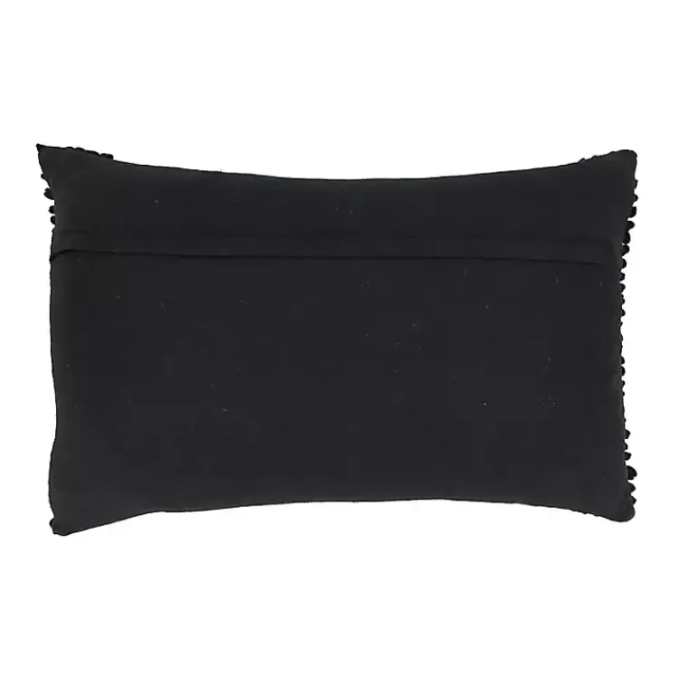 Pillows>Kirklands Home Textured Woven Diamond Lumbar Pillow Black