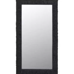 Kirklands Home Textured Zoelle Wall Mirror Black Clearance