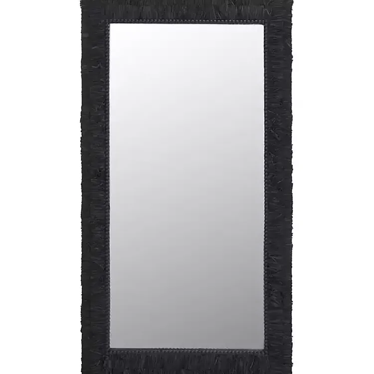 Kirklands Home Textured Zoelle Wall Mirror Black Clearance