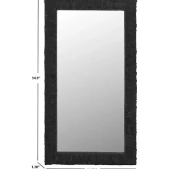 Kirklands Home Textured Zoelle Wall Mirror Black Clearance