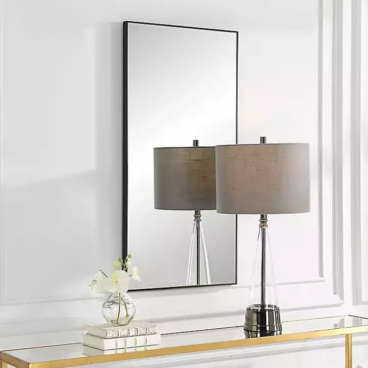 Kirklands Home Black Thin Frame Rectangle Wall Mirror Sale
