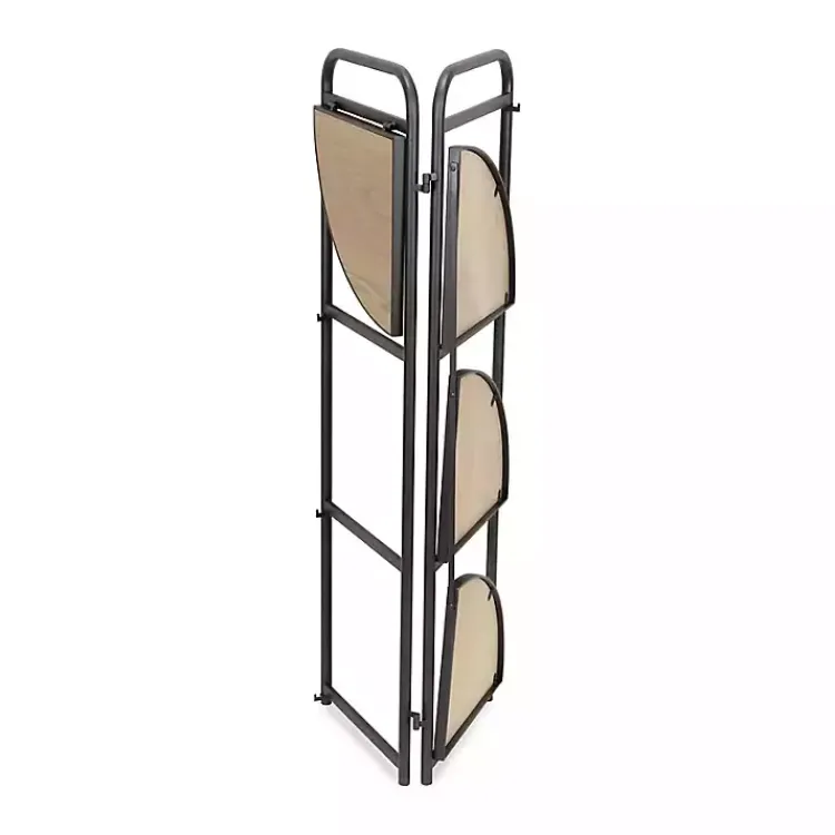 Kirklands Home Black 4-Tier Foldable Corner Shelf Sale