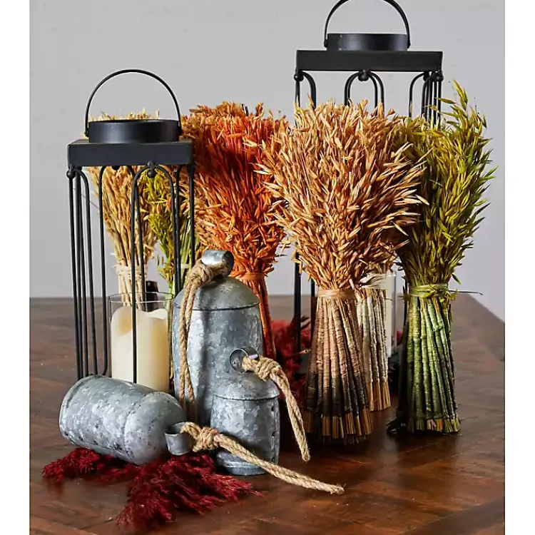 Lanterns>Kirklands Home Tin Open Frame Lanterns, Set of 2 Black