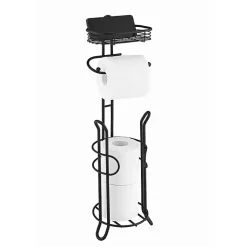 Kirklands Home Toilet Paper Storage Stand with Basket Black Sale