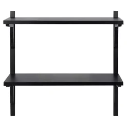 Kirklands Home Traditional Two-Tiered Wall Shelf Black Clearance