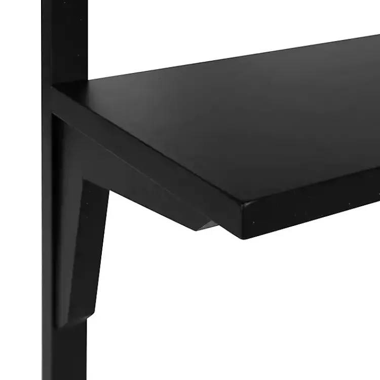 Kirklands Home Traditional Two-Tiered Wall Shelf Black Clearance