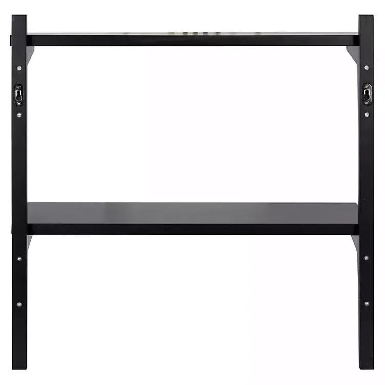 Kirklands Home Traditional Two-Tiered Wall Shelf Black Clearance