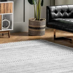 Kirklands Home Black Tribal Geometric Washable Area Rug, 8x10 Best