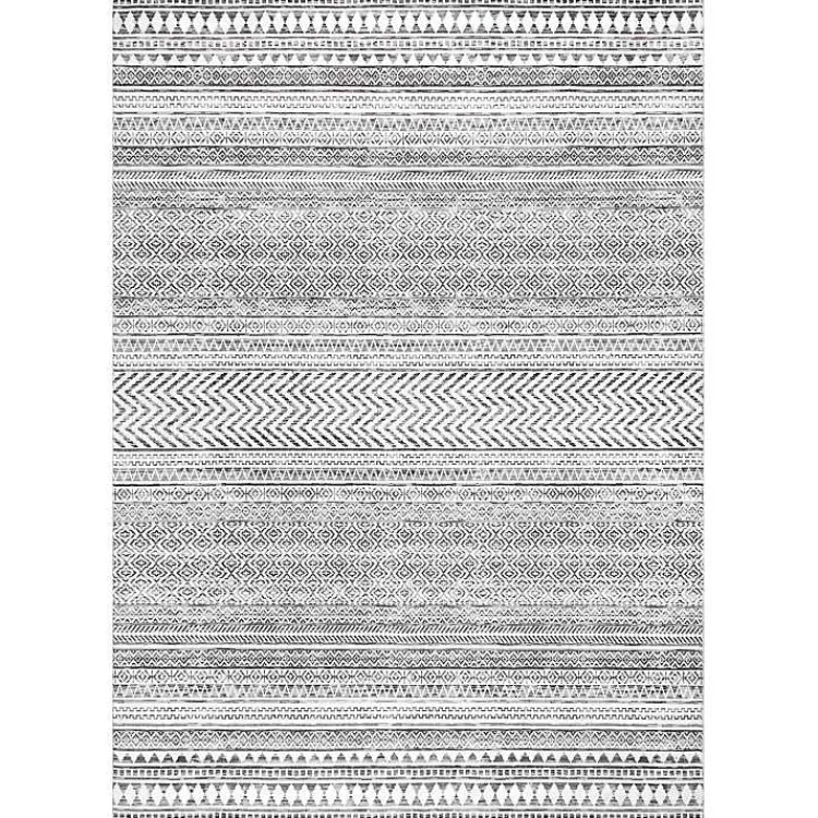 Kirklands Home Black Tribal Geometric Washable Area Rug, 5x8 Hot