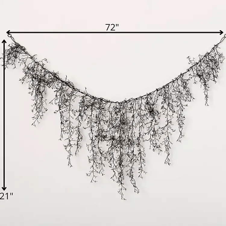 Halloween>Kirklands Home Twig Banner Garland Black