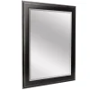 Kirklands Home Black Two Step Beveled Frame Vanity Mirror Clearance