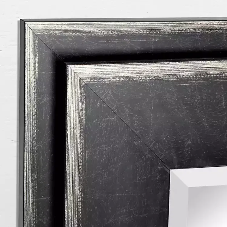 Kirklands Home Black Two Step Beveled Frame Vanity Mirror Clearance