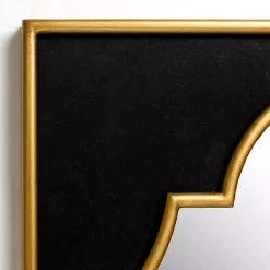 Kirklands Home Black Velvet and Gold Wall Mirror