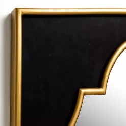 Kirklands Home Black Velvet and Gold Wall Mirror