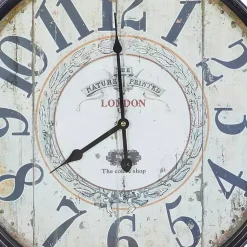 Kirklands Home Black Vintage Pocket Watch Wall Clock New