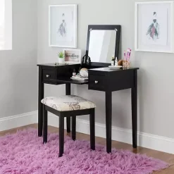 Kirklands Home Virginia Butterfly 2-pc. Vanity Set Black