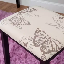 Kirklands Home Virginia Butterfly 2-pc. Vanity Set Black