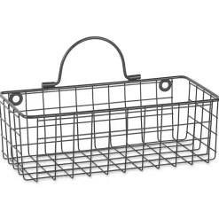 Kirklands Home Black Wall Hanging Wire Baskets, Set of 2 Online
