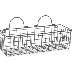 Kirklands Home Black Wall Hanging Wire Baskets, Set of 2 Online