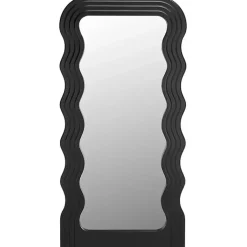 Kirklands Home Wavy Mayha Leaner Mirror Black Discount