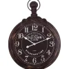 Kirklands Home Black Weathered Iron Frame Round Wall Clock Online