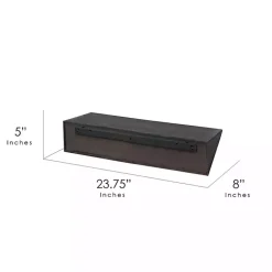 Kirklands Home Black Wedge Wood Small Floating Shelf Sale