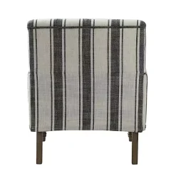 Kirklands Home Black White Stripe Upholstered Accent Chair
