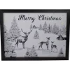 Christmas Art & Wall Decor>Kirklands Home Black White Winter Scene LED Canvas Art Print