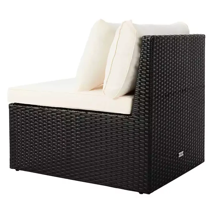 Kirklands Home Black Wicker Chaises with Ottoman, Set of 2 Outlet