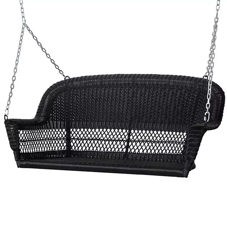 Kirklands Home Wicker Hanging Porch Swing Black Online