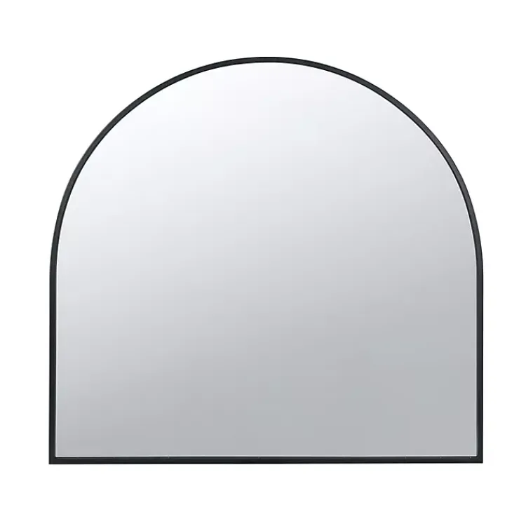 Kirklands Home Wide Arched Wall Mirror Black