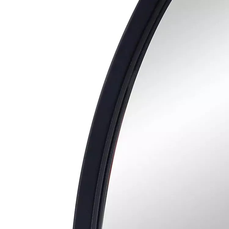 Kirklands Home Wide Arched Wall Mirror Black