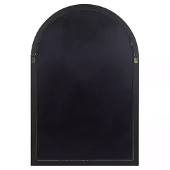 Kirklands Home Windowpane Arch Geoffrey Mirror Black New