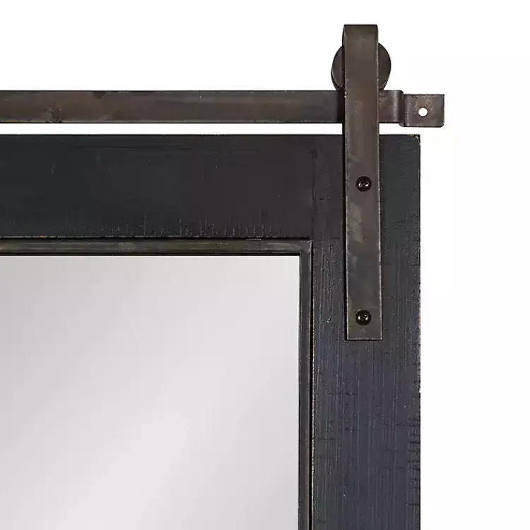 Kirklands Home Windowpane Kates Mirror, 23x36 in. Black