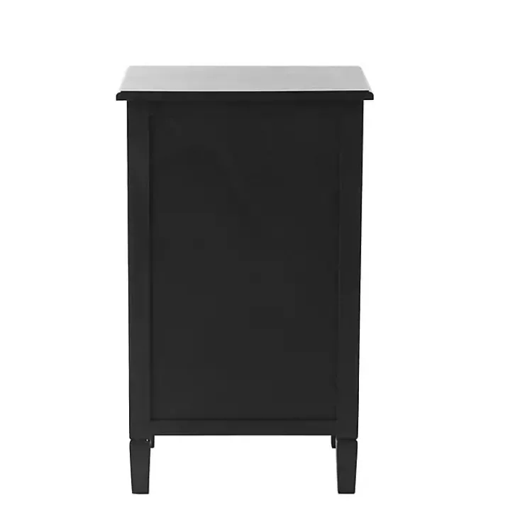 Kirklands Home Wood & Natural Rattan Small Cabinet Black Online