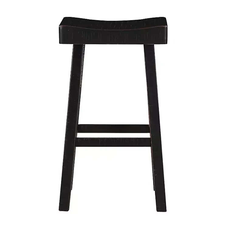 Kirklands Home Wood Bar Stools, Set of 2 Black Best