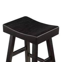 Kirklands Home Wood Bar Stools, Set of 2 Black Best