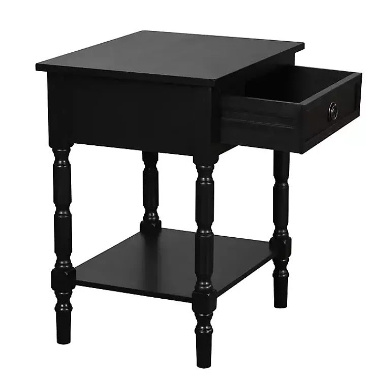 Kirklands Home Wood Barrett Accent Table Black Online