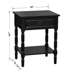 Kirklands Home Wood Barrett Accent Table Black Online