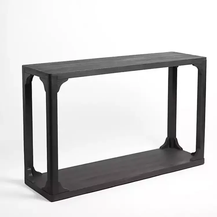 Kirklands Home Wood Basni Console Table Black Outlet
